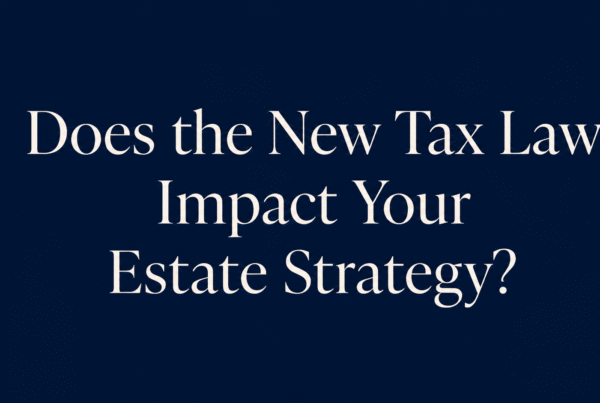 Dark blue banner, white tax does the new tax law impact your state strategy